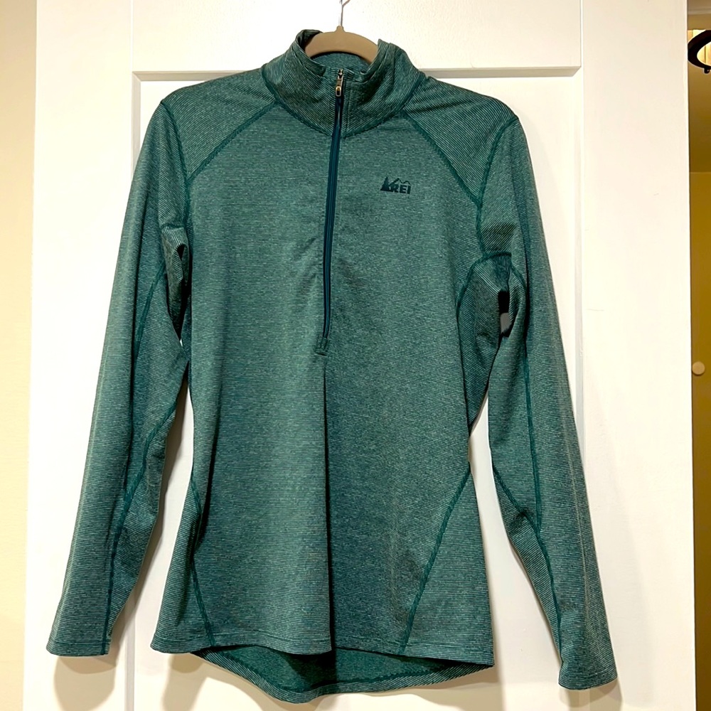 REI Midweight Women’s Base Layer Half-Zip Top - Teal - Size Medium